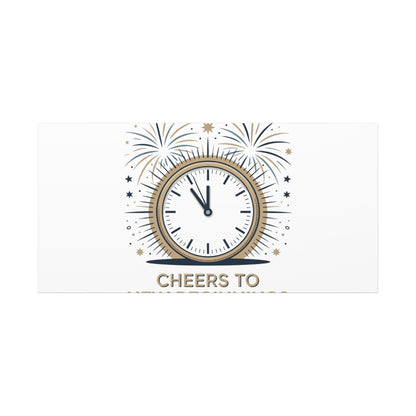 Cheers to New Beginnings Canvas | 2026 goals, new year motivation - Cool Dog Teez LLC