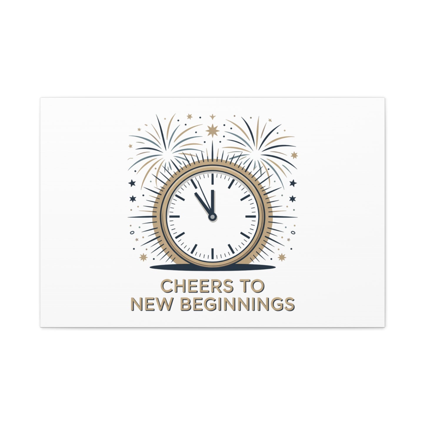 Cheers to New Beginnings Canvas | 2026 goals, new year motivation - Cool Dog Teez LLC