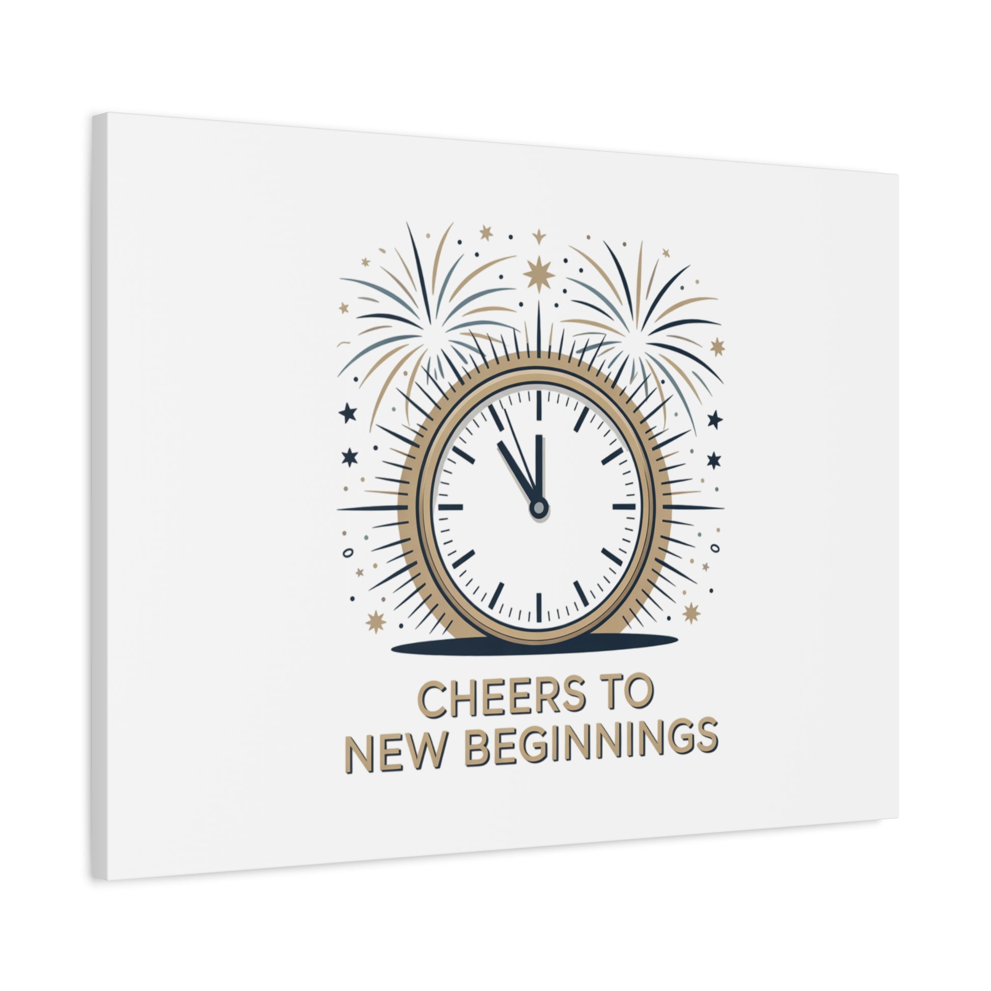 Cheers to New Beginnings Canvas | 2026 goals, new year motivation - Cool Dog Teez LLC