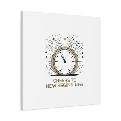 Cheers to New Beginnings Canvas | 2026 goals, new year motivation - Cool Dog Teez LLC