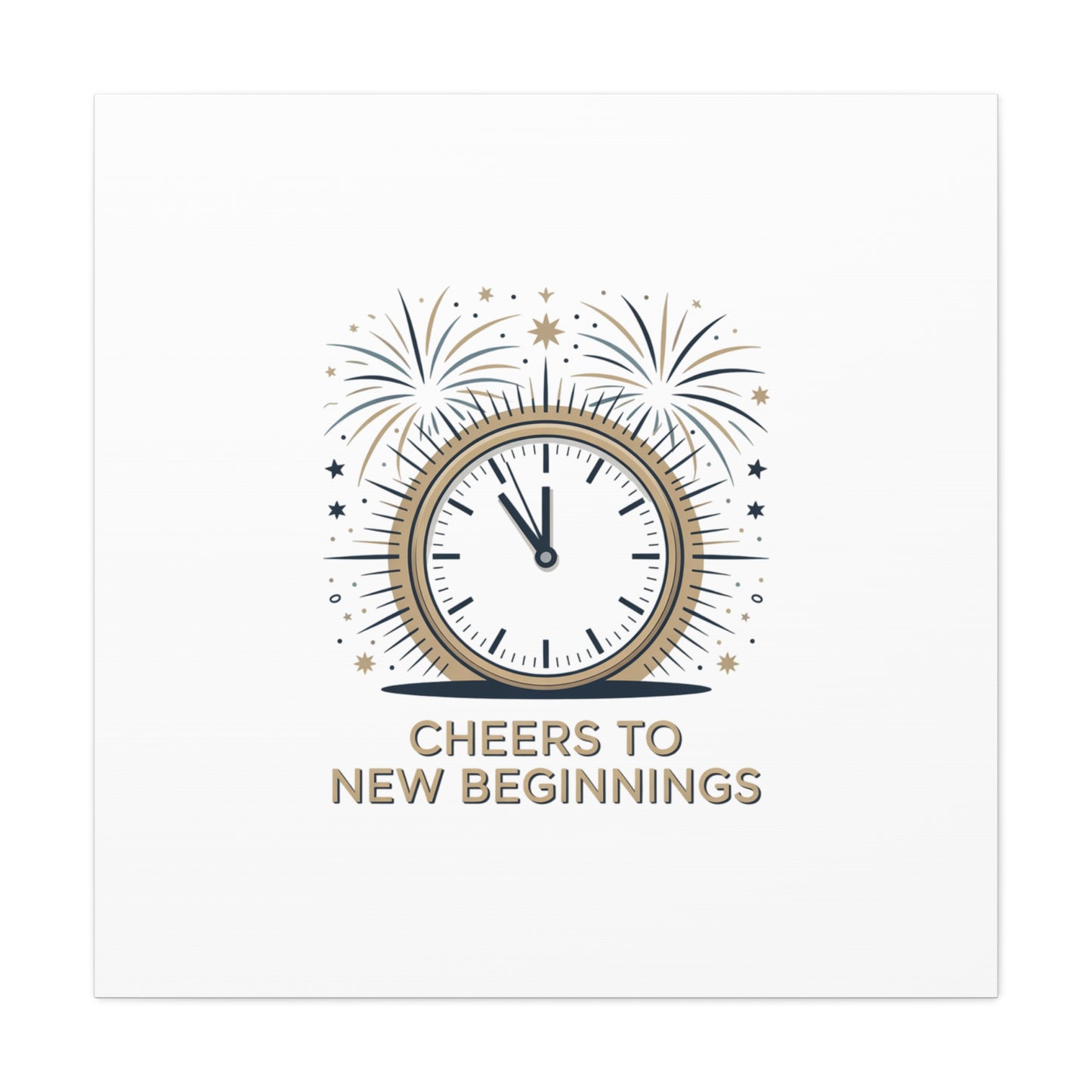 Cheers to New Beginnings Canvas | 2026 goals, new year motivation - Cool Dog Teez LLC