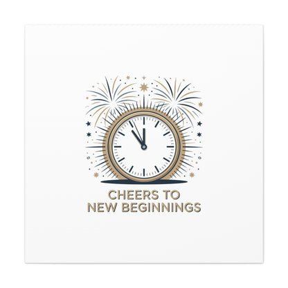Cheers to New Beginnings Canvas | 2026 goals, new year motivation - Cool Dog Teez LLC