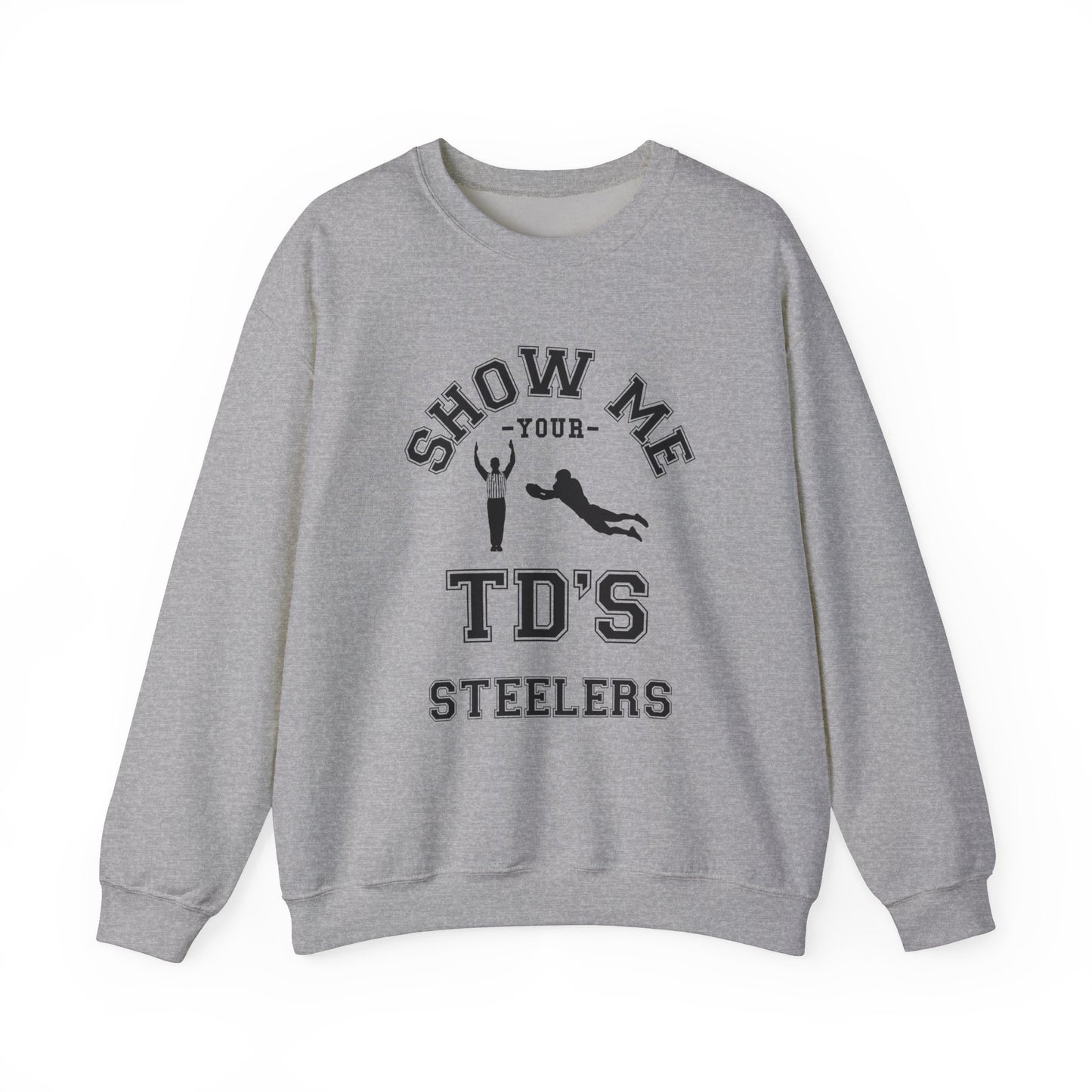 Show Me Your TDs Crewneck Sweatshirt (Black) - Cool Dog Teez LLC