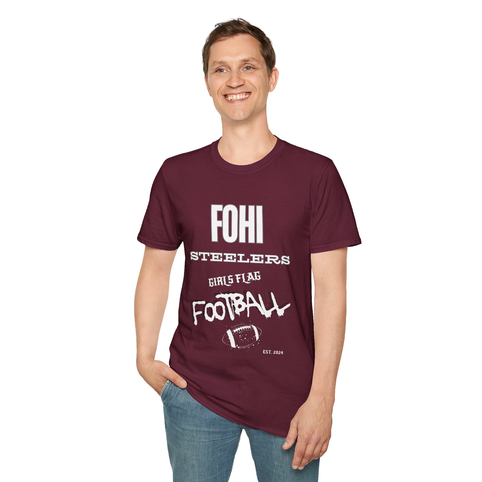 Fohi Girls Flag Football T-Shirt - Cool Dog Teez LLC