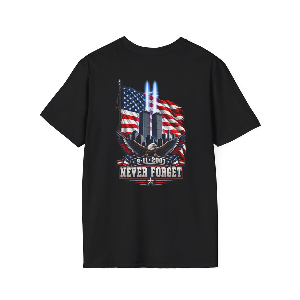 9/11 Never Forget American Flag Memorial Tee - Cool Dog Teez LLC