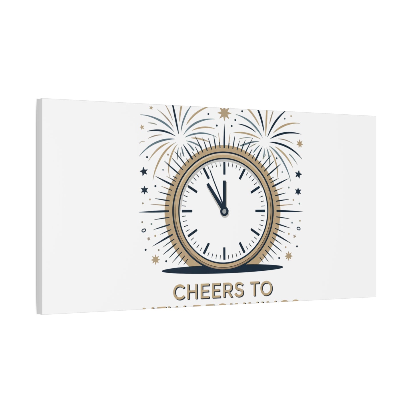 Cheers to New Beginnings Canvas | 2026 goals, new year motivation - Cool Dog Teez LLC
