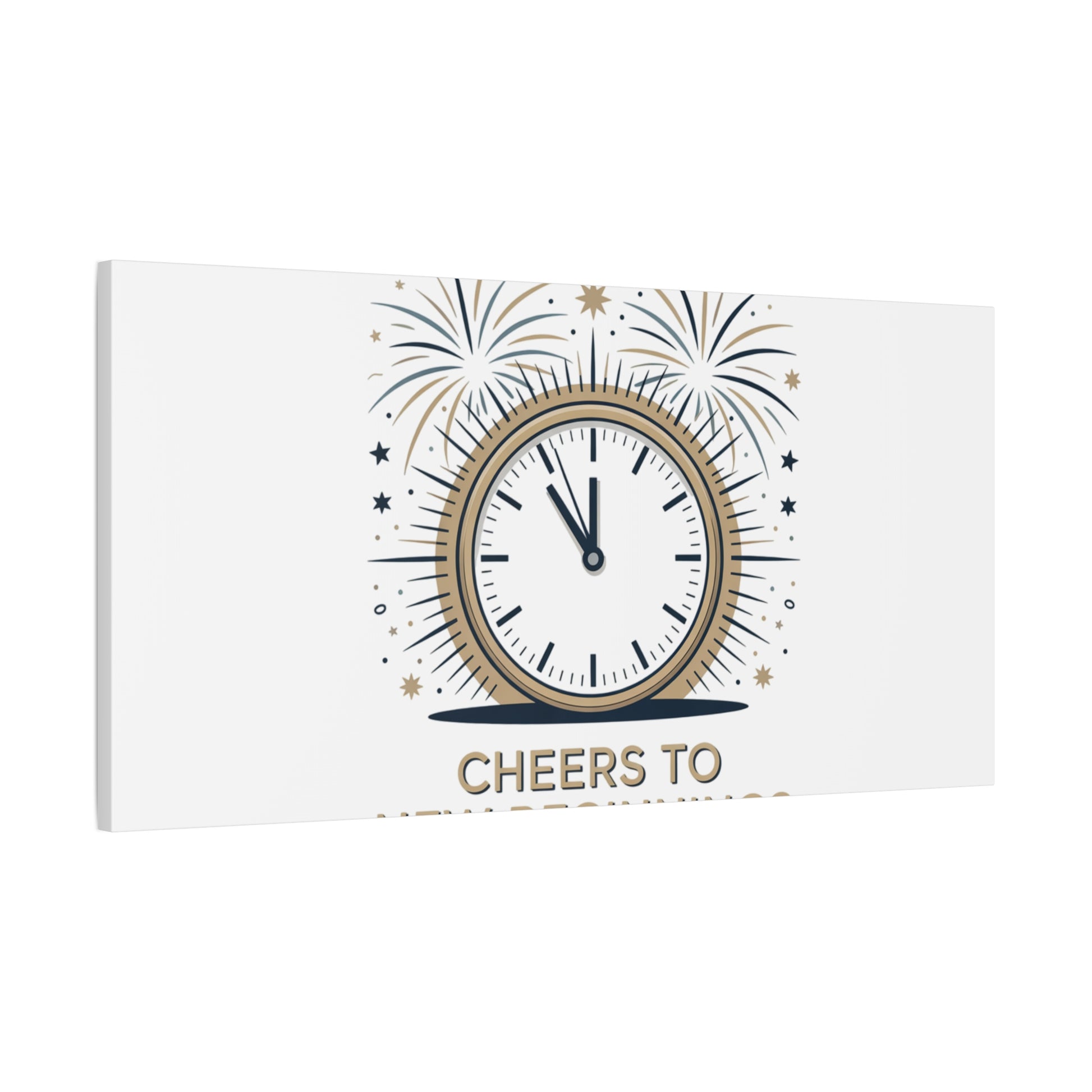 Cheers to New Beginnings Canvas | 2026 goals, new year motivation - Cool Dog Teez LLC