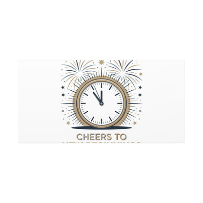 Cheers to New Beginnings Canvas | 2026 goals, new year motivation - Cool Dog Teez LLC
