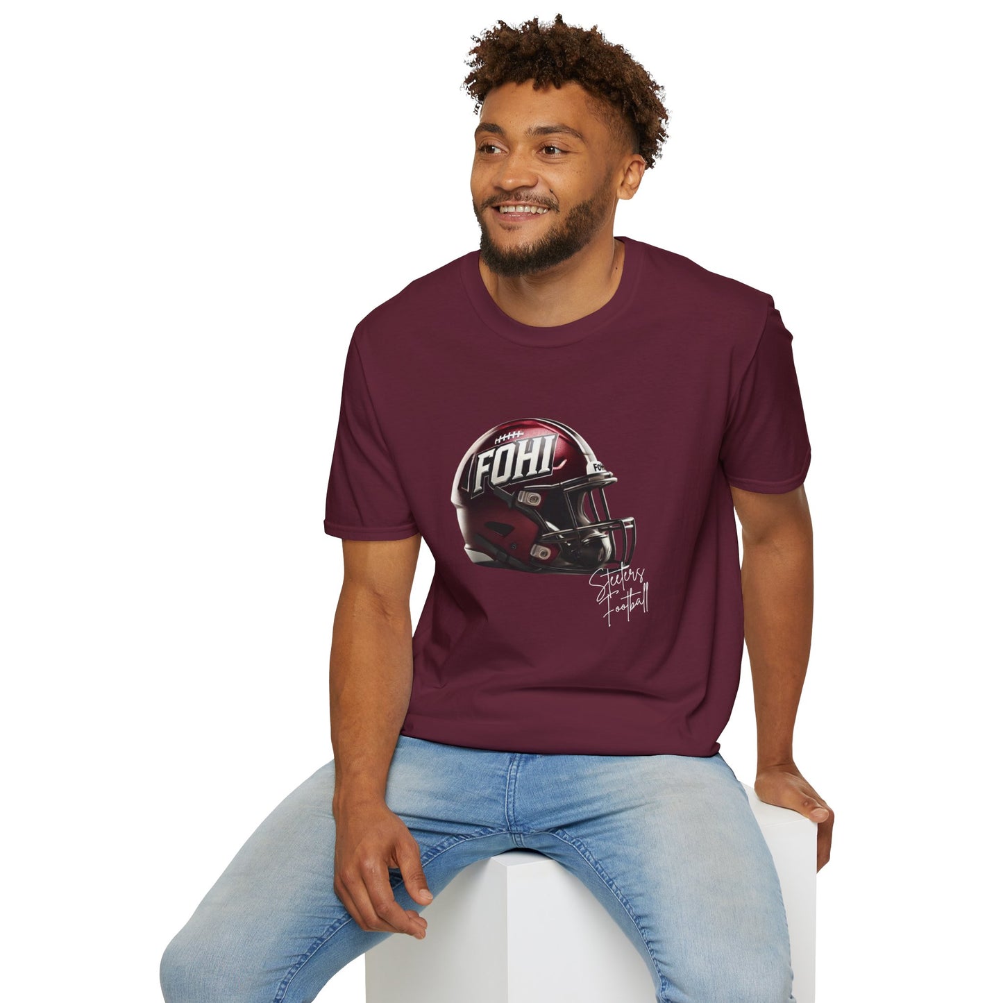 FoHi Steelers Football T-Shirt – Classic Helmet Design - Cool Dog Teez LLC