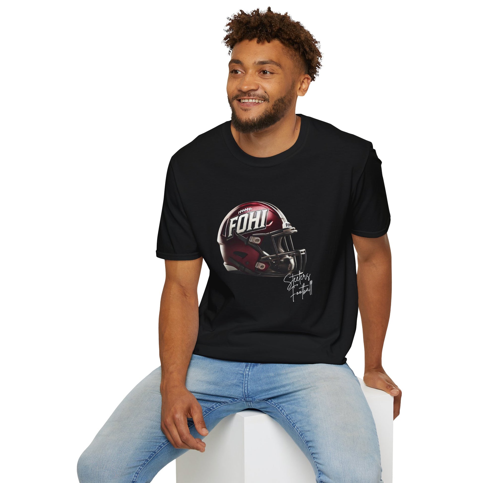 FoHi Steelers Football T-Shirt – Classic Helmet Design - Cool Dog Teez LLC