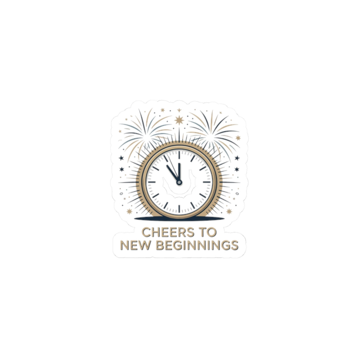 Cheers to New Beginnings Kiss-Cut Stickers | 2026 goals, new year motivation - Cool Dog Teez LLC
