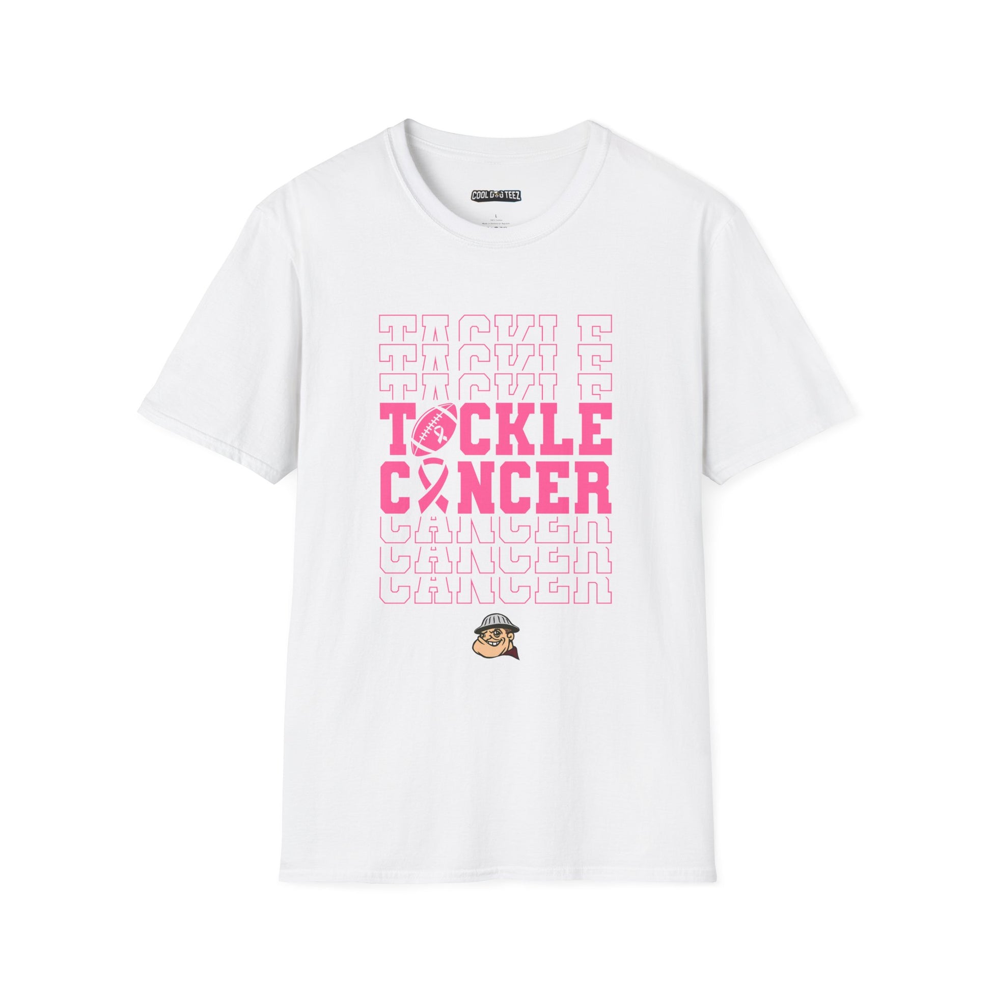 Fohi Tackle Cancer T-Shirt - Pink - Cool Dog Teez LLC