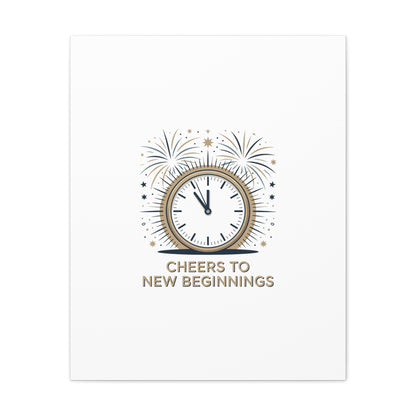Cheers to New Beginnings Canvas | 2026 goals, new year motivation - Cool Dog Teez LLC