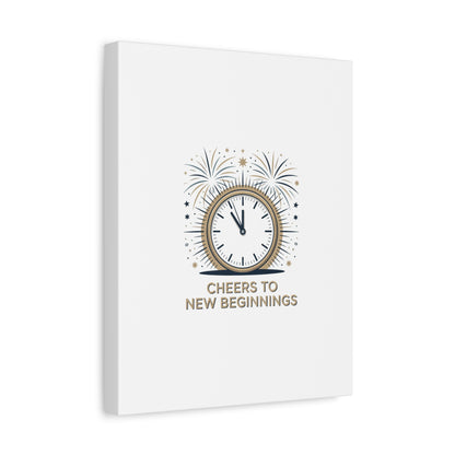 Cheers to New Beginnings Canvas | 2026 goals, new year motivation - Cool Dog Teez LLC