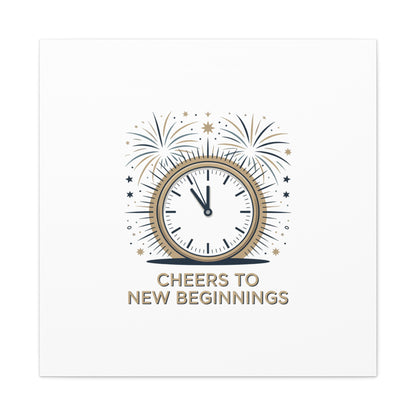 Cheers to New Beginnings Canvas | 2026 goals, new year motivation - Cool Dog Teez LLC