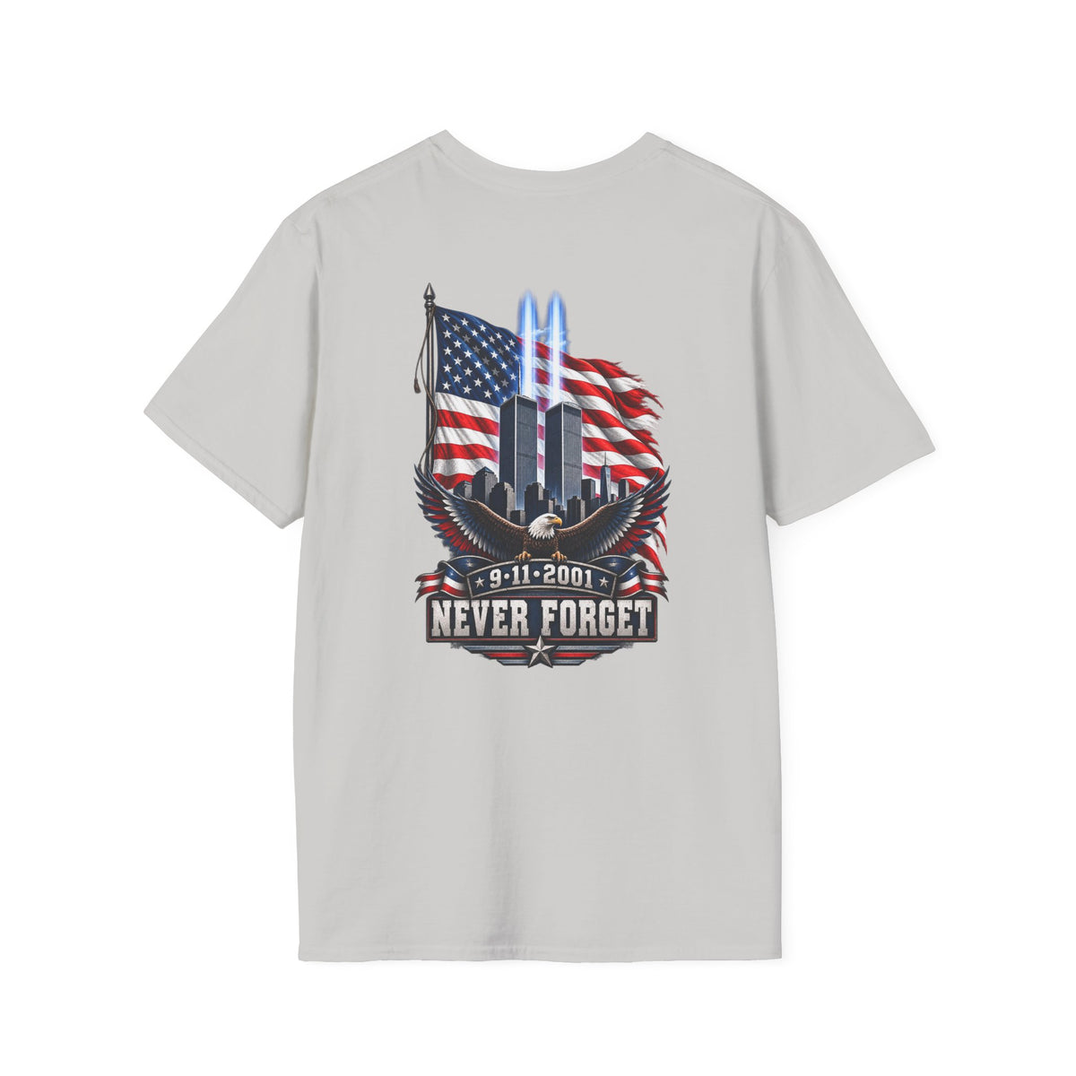 9/11 Never Forget American Flag Memorial Tee - Cool Dog Teez LLC