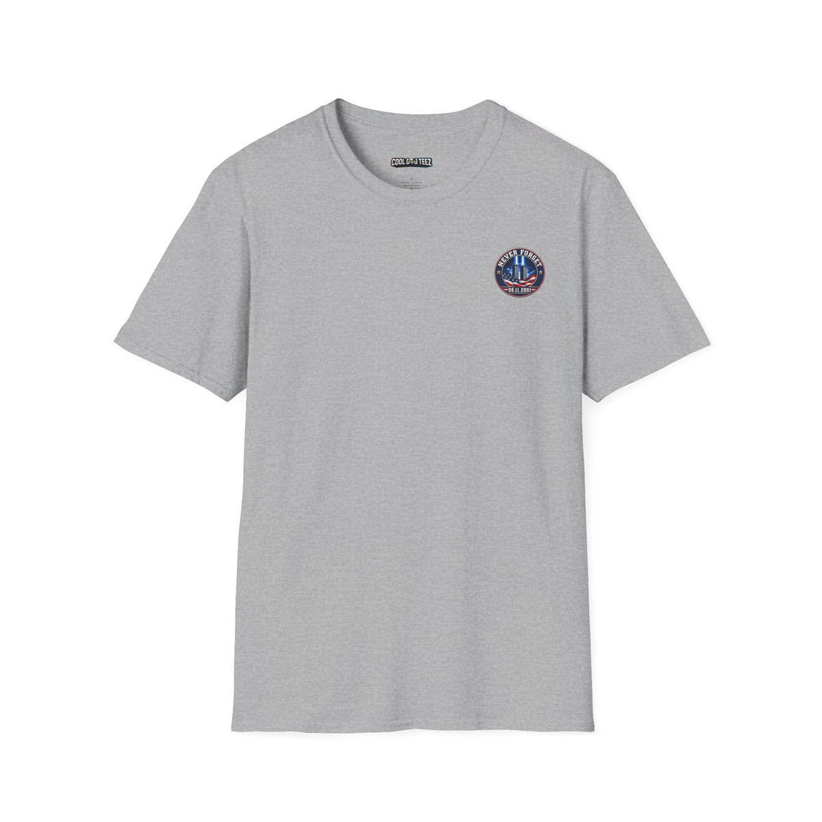 9/11 Never Forget American Flag Memorial Tee - Cool Dog Teez LLC
