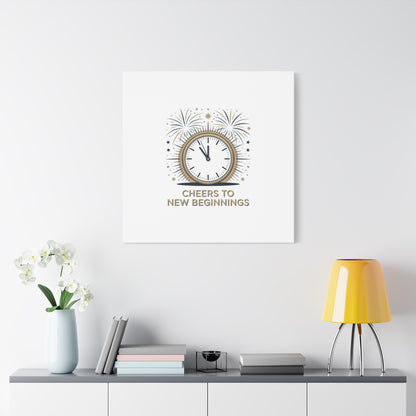 Cheers to New Beginnings Canvas | 2026 goals, new year motivation - Cool Dog Teez LLC