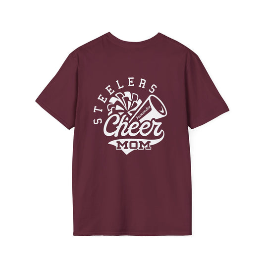 FOHI Steelers Cheer Mom Personalized T-Shirt – Custom Name on Back