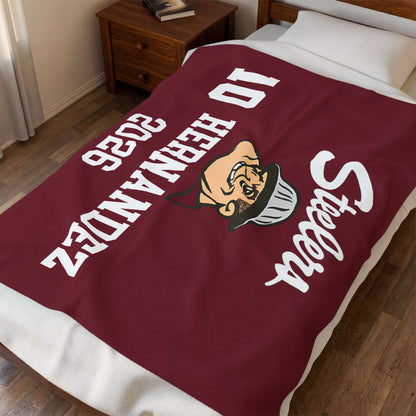 FOHI Steelers Personalized Player Velveteen Blanket – Custom Number, Last Name & Season Year
