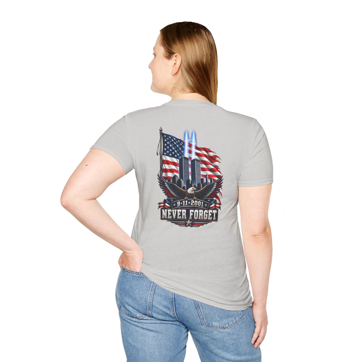 9/11 Never Forget American Flag Memorial Tee - Cool Dog Teez LLC
