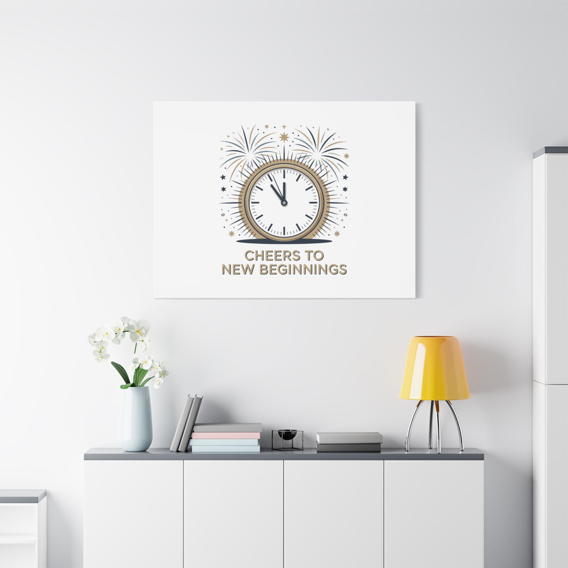 Cheers to New Beginnings Canvas | 2026 goals, new year motivation - Cool Dog Teez LLC