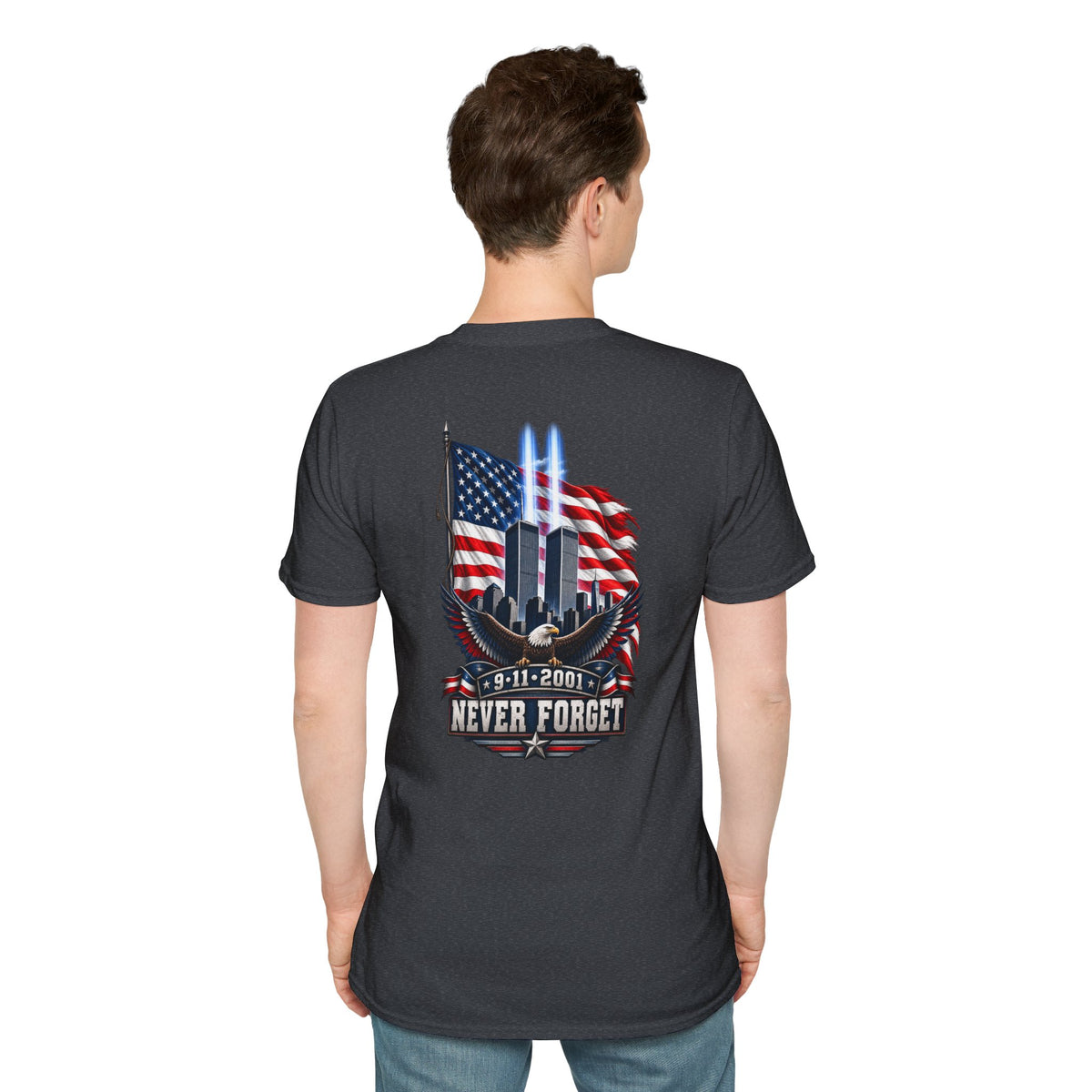 9/11 Never Forget American Flag Memorial Tee - Cool Dog Teez LLC
