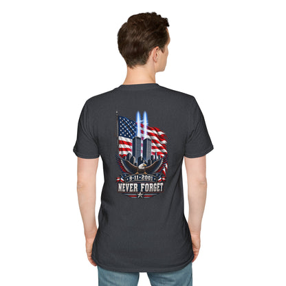 9/11 Never Forget American Flag Memorial Tee - Cool Dog Teez LLC