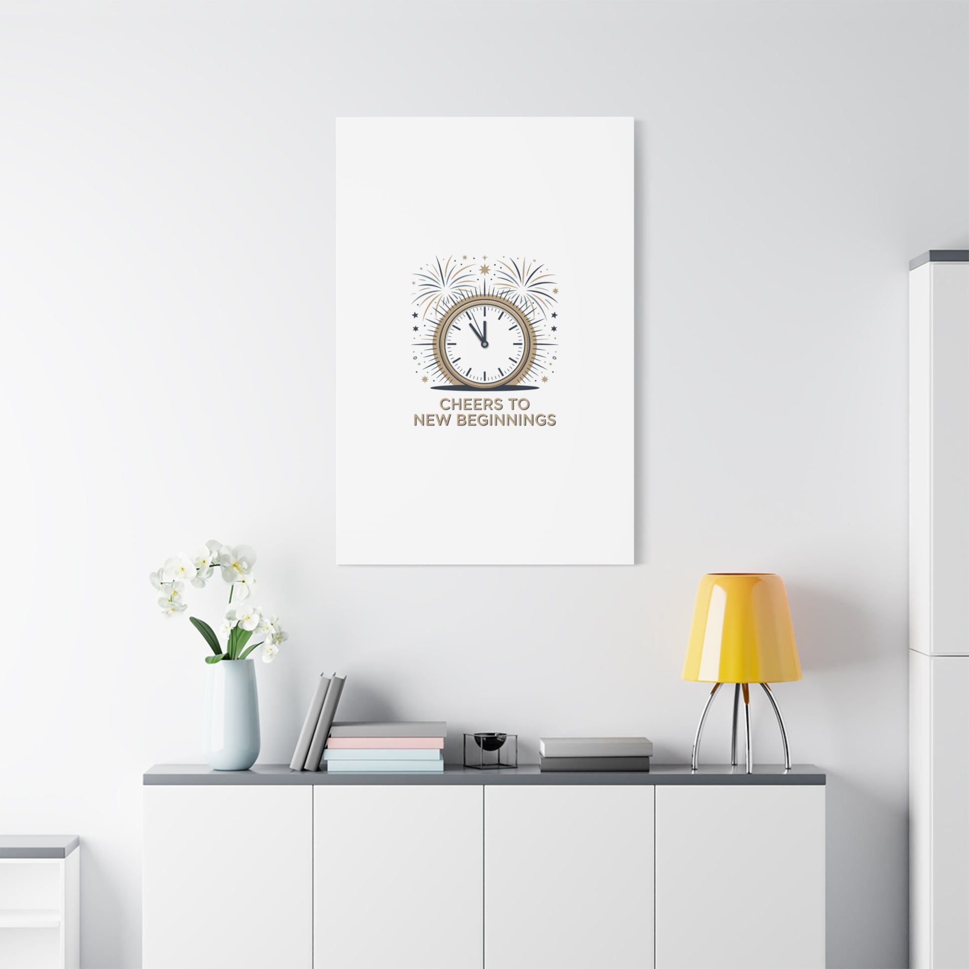 Cheers to New Beginnings Canvas | 2026 goals, new year motivation - Cool Dog Teez LLC
