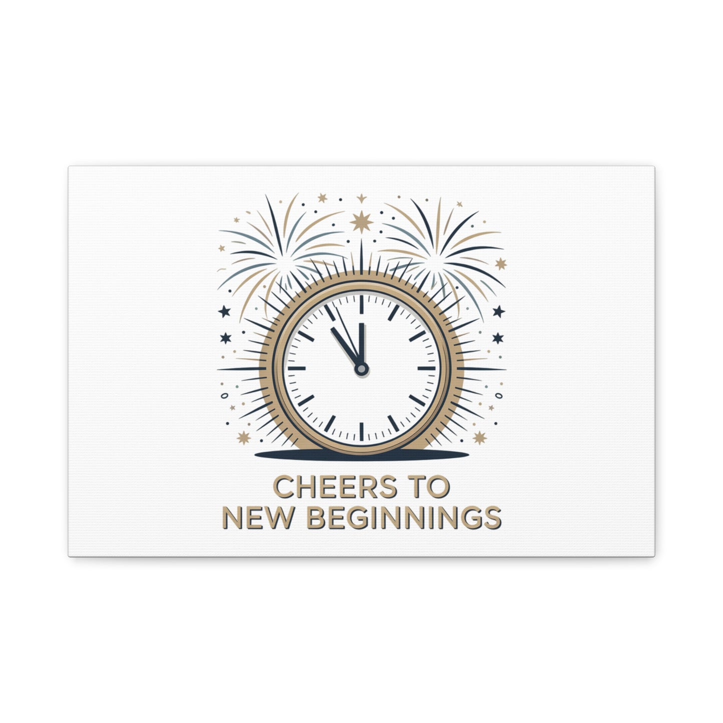 Cheers to New Beginnings Canvas | 2026 goals, new year motivation - Cool Dog Teez LLC
