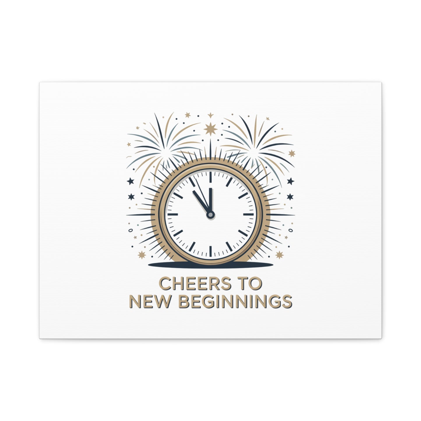 Cheers to New Beginnings Canvas | 2026 goals, new year motivation - Cool Dog Teez LLC