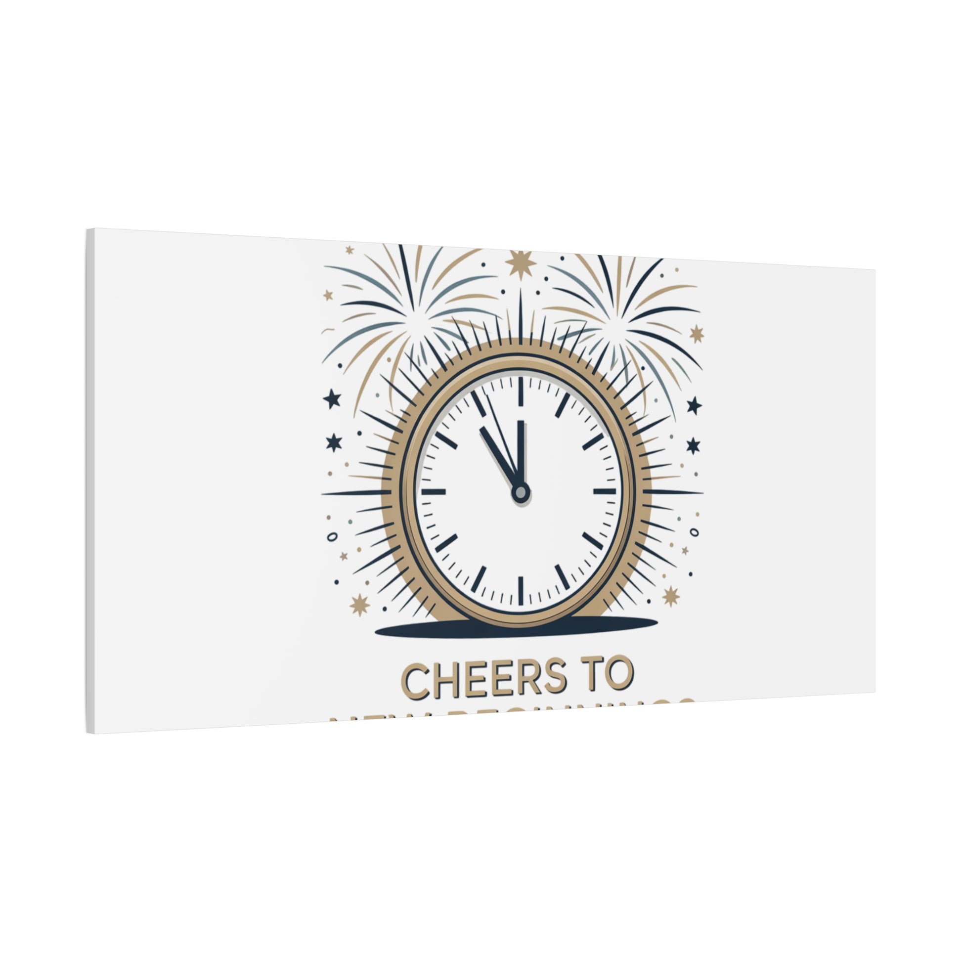 Cheers to New Beginnings Canvas | 2026 goals, new year motivation - Cool Dog Teez LLC