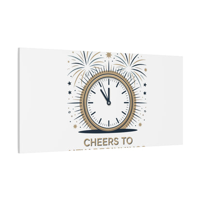 Cheers to New Beginnings Canvas | 2026 goals, new year motivation - Cool Dog Teez LLC