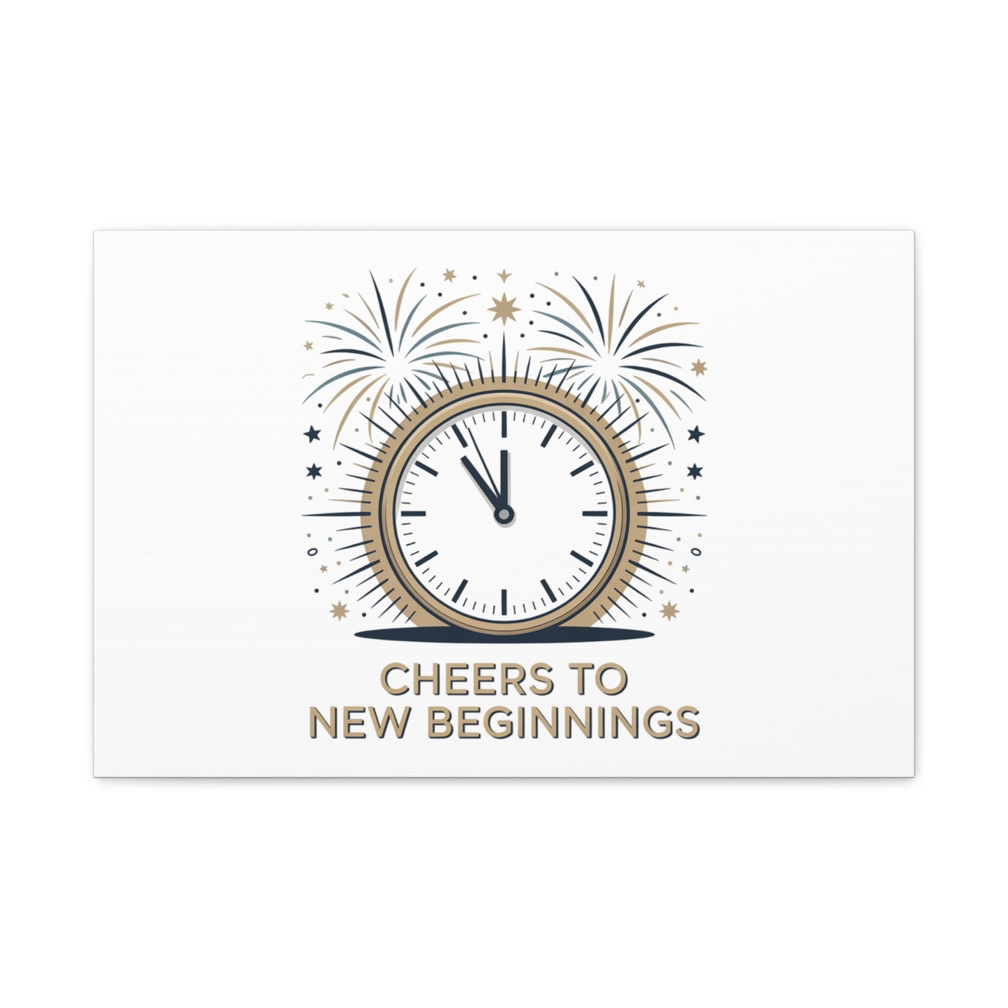 Cheers to New Beginnings Canvas | 2026 goals, new year motivation - Cool Dog Teez LLC