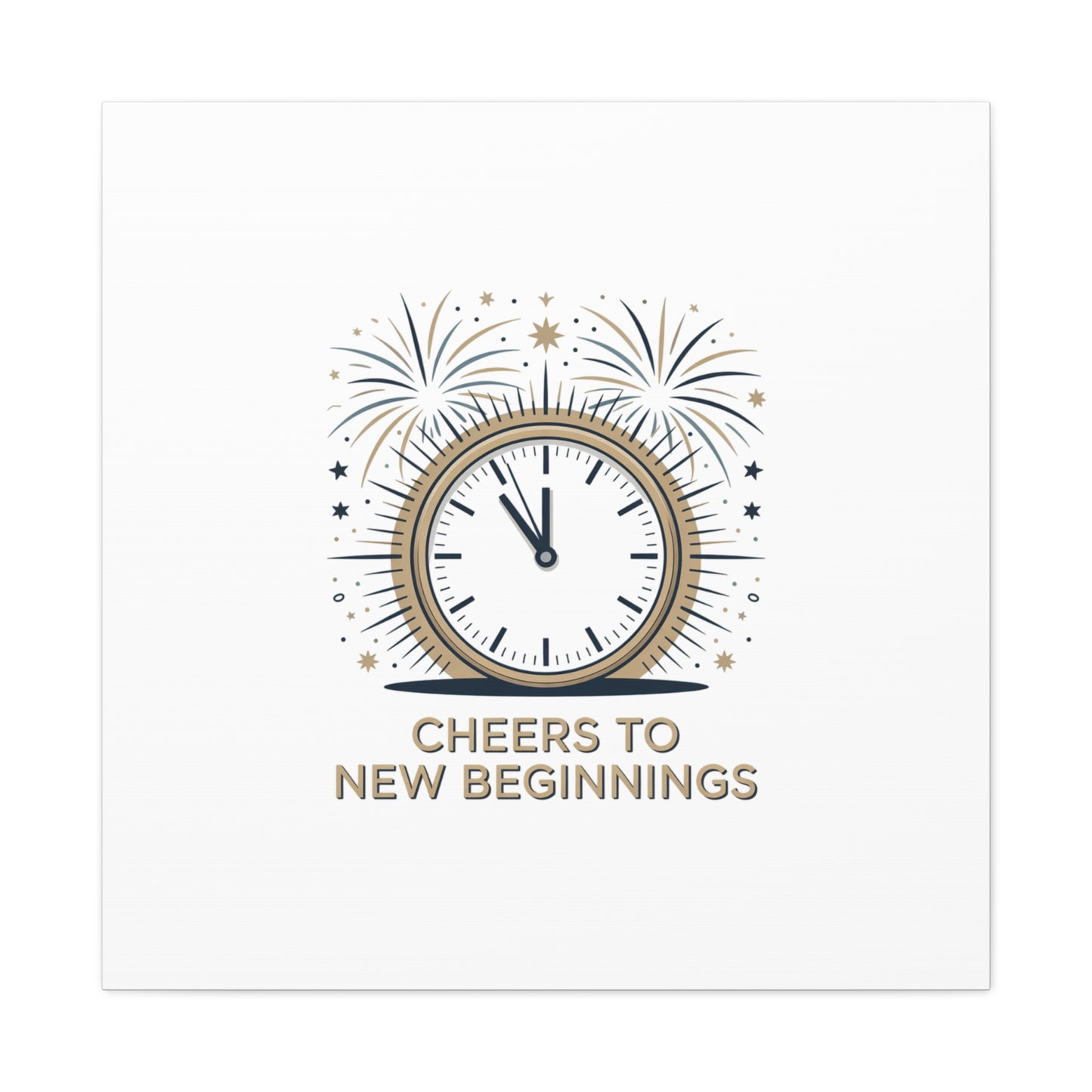 Cheers to New Beginnings Canvas | 2026 goals, new year motivation - Cool Dog Teez LLC