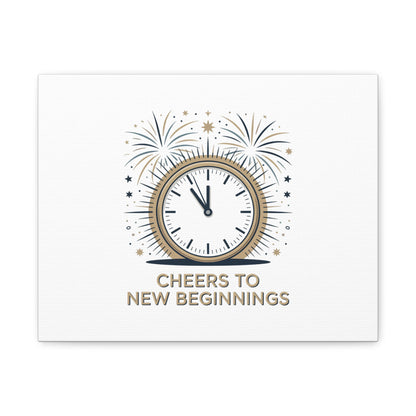 Cheers to New Beginnings Canvas | 2026 goals, new year motivation - Cool Dog Teez LLC