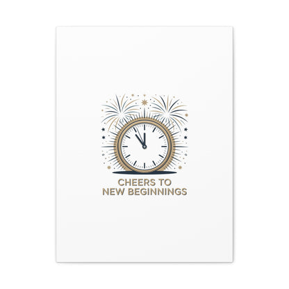 Cheers to New Beginnings Canvas | 2026 goals, new year motivation - Cool Dog Teez LLC