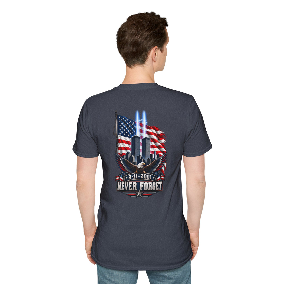 9/11 Never Forget American Flag Memorial Tee - Cool Dog Teez LLC