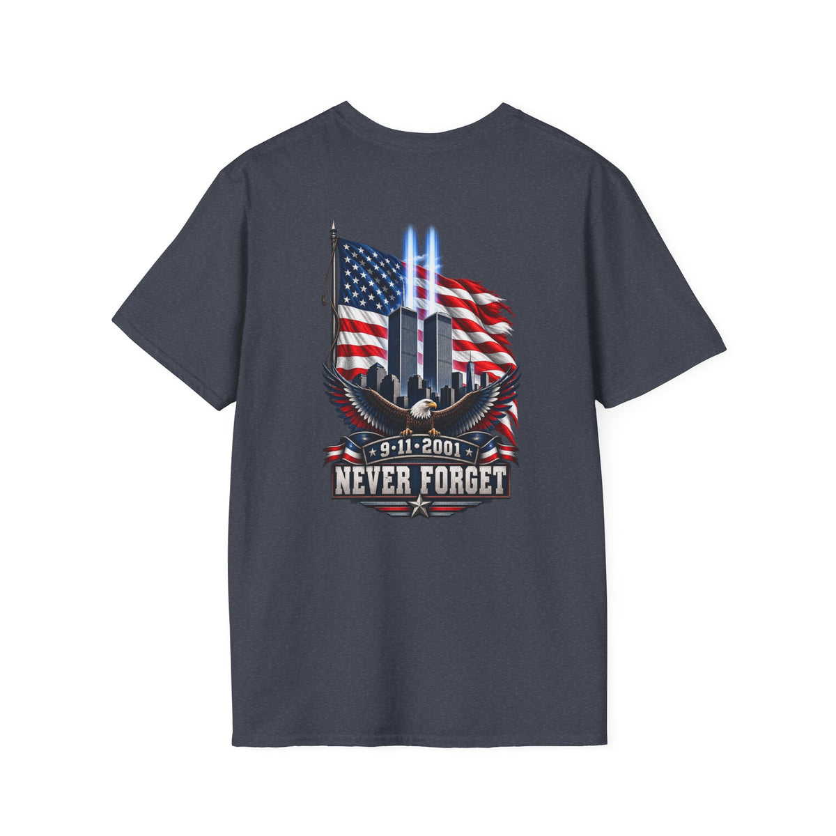 9/11 Never Forget American Flag Memorial Tee - Cool Dog Teez LLC