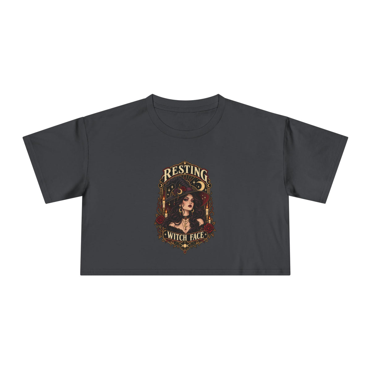 Resting Witch Face Women’s Crop Tee - Cool Dog Teez LLC