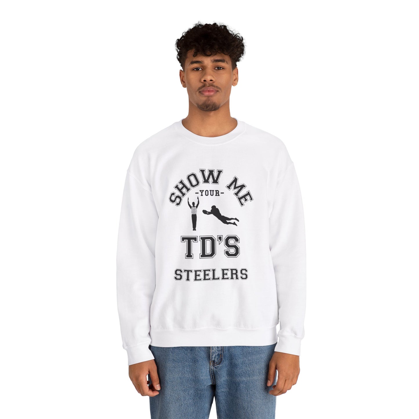 Show Me Your TDs Crewneck Sweatshirt (Black) - Cool Dog Teez LLC
