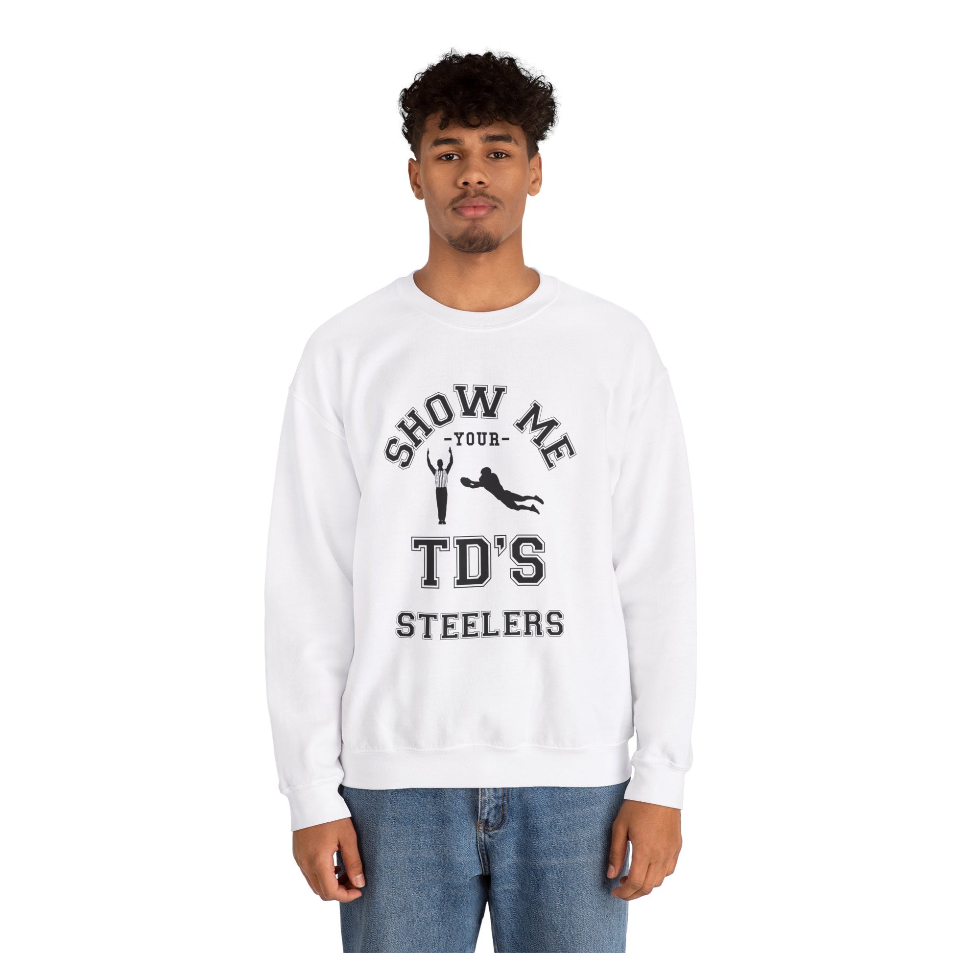 Show Me Your TDs Crewneck Sweatshirt (Black) - Cool Dog Teez LLC