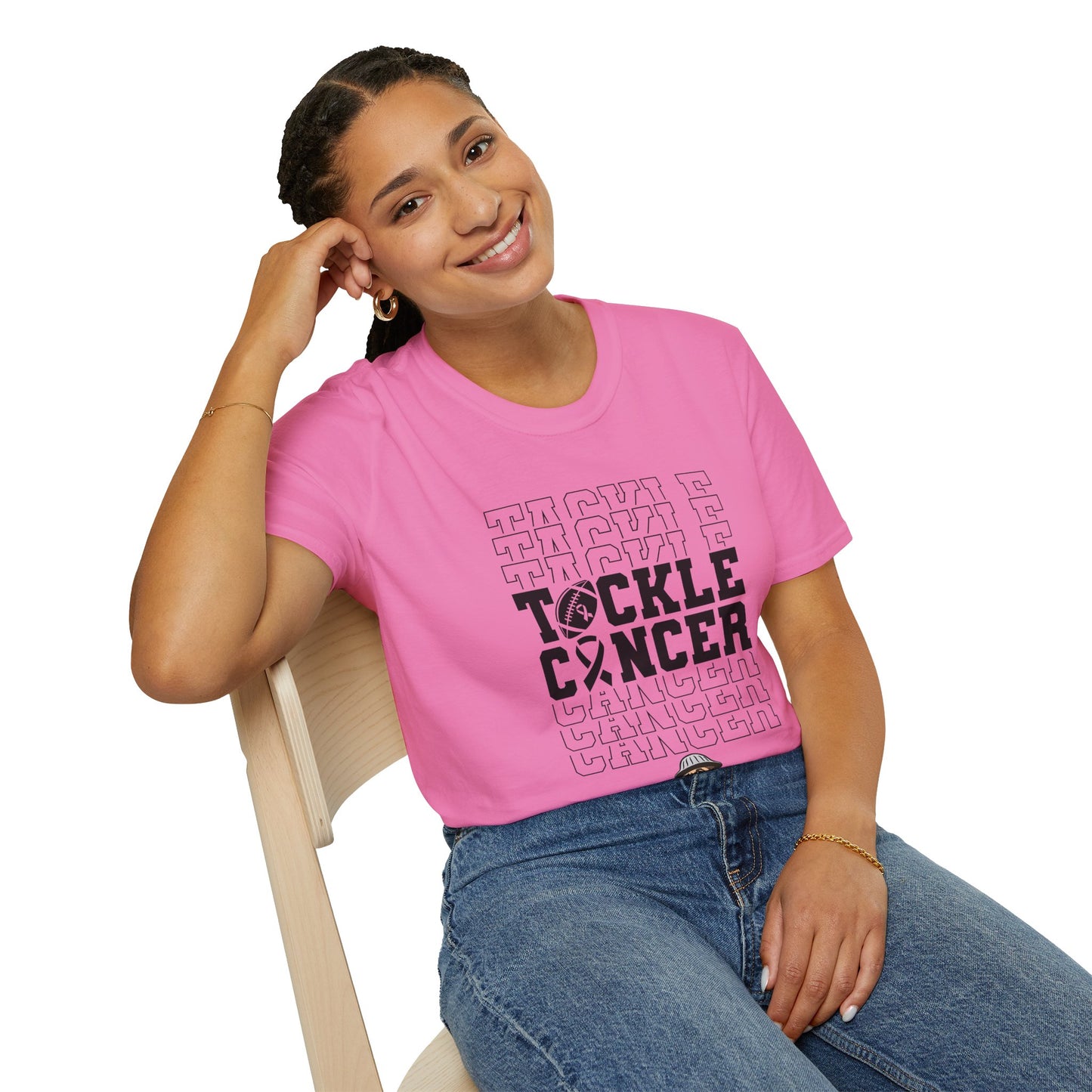 Fohi Tackle Cancer T-Shirt - Black Font - Cool Dog Teez LLC