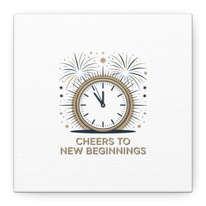 Cheers to New Beginnings Canvas | 2026 goals, new year motivation - Cool Dog Teez LLC