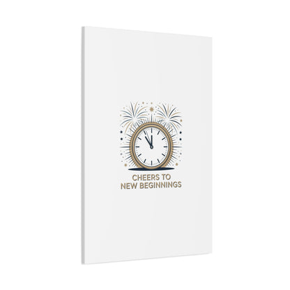 Cheers to New Beginnings Canvas | 2026 goals, new year motivation - Cool Dog Teez LLC