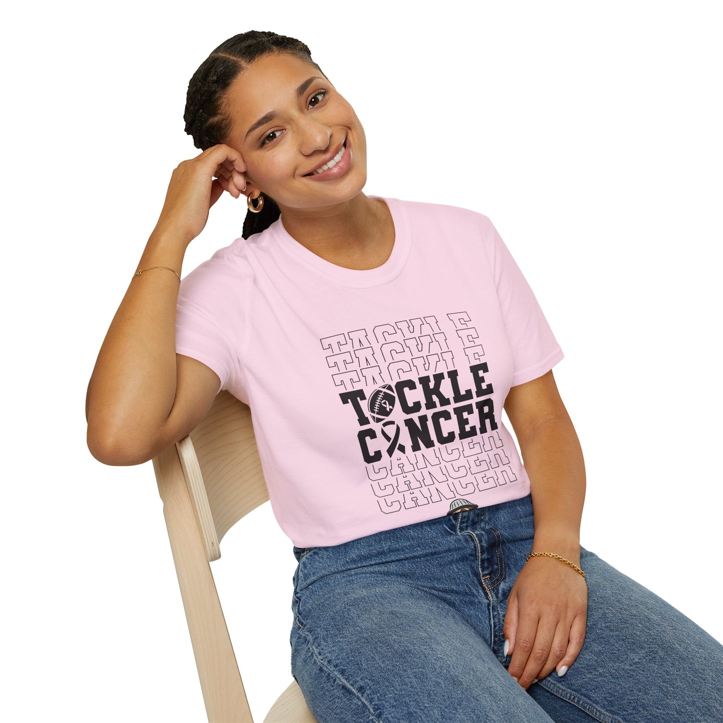 Fohi Tackle Cancer T-Shirt - Black Font - Cool Dog Teez LLC