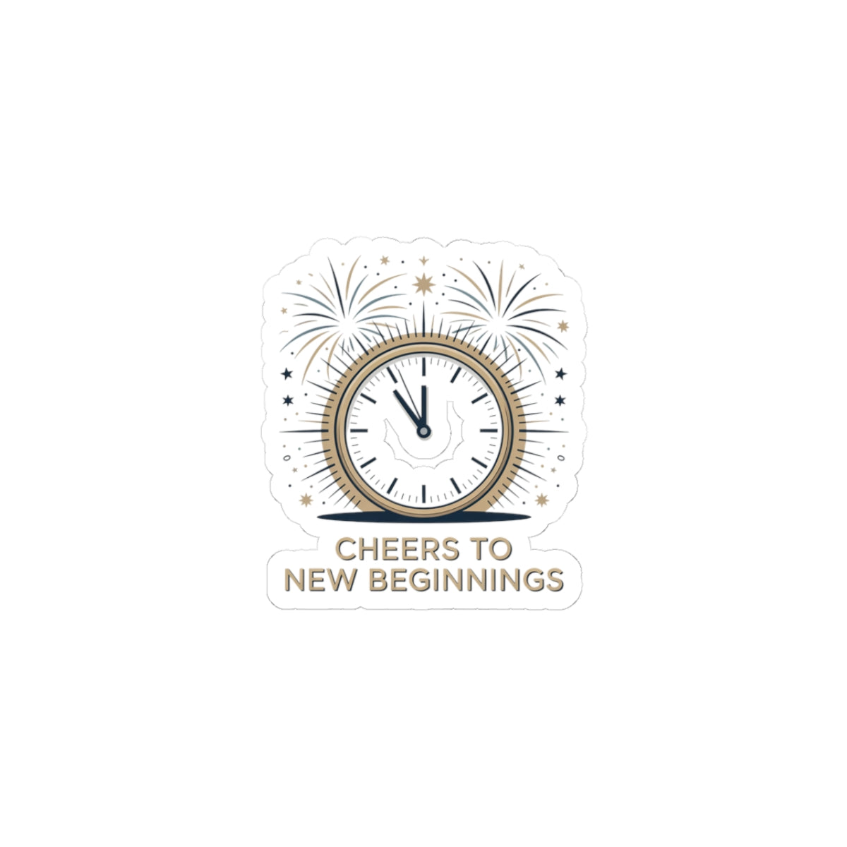 Cheers to New Beginnings Kiss-Cut Stickers | 2026 goals, new year motivation - Cool Dog Teez LLC