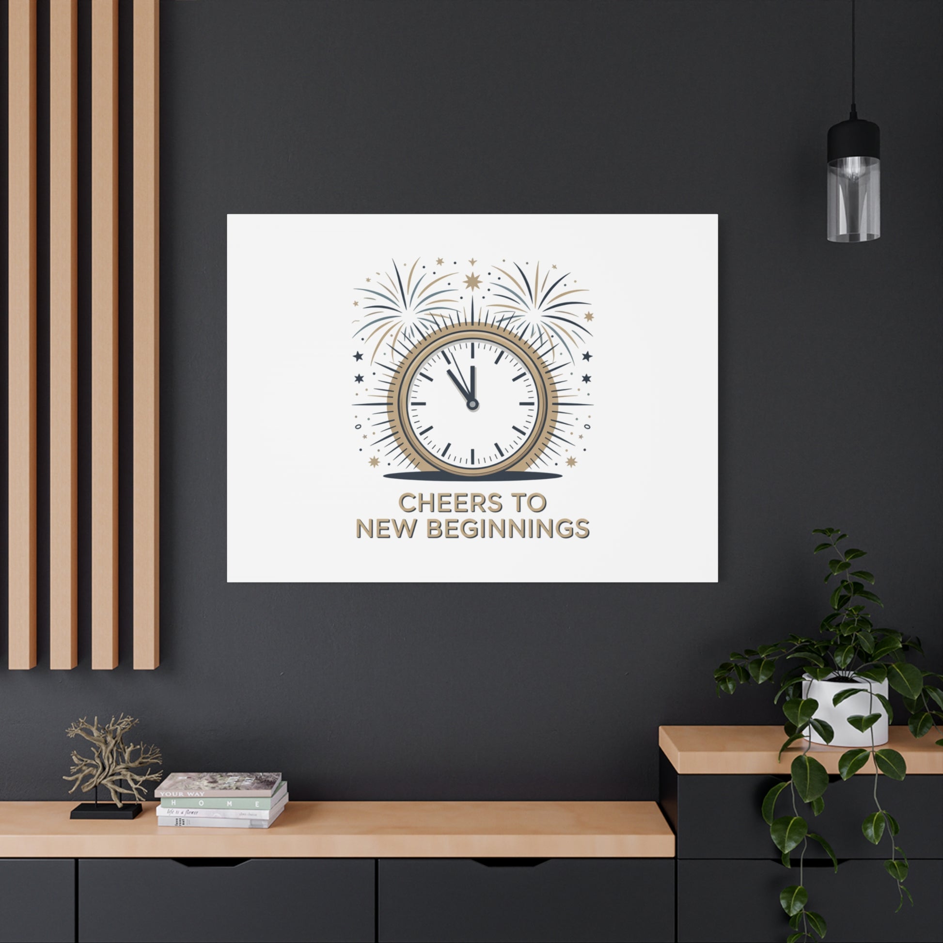 Cheers to New Beginnings Canvas | 2026 goals, new year motivation - Cool Dog Teez LLC