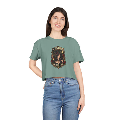 Resting Witch Face Women’s Crop Tee - Cool Dog Teez LLC