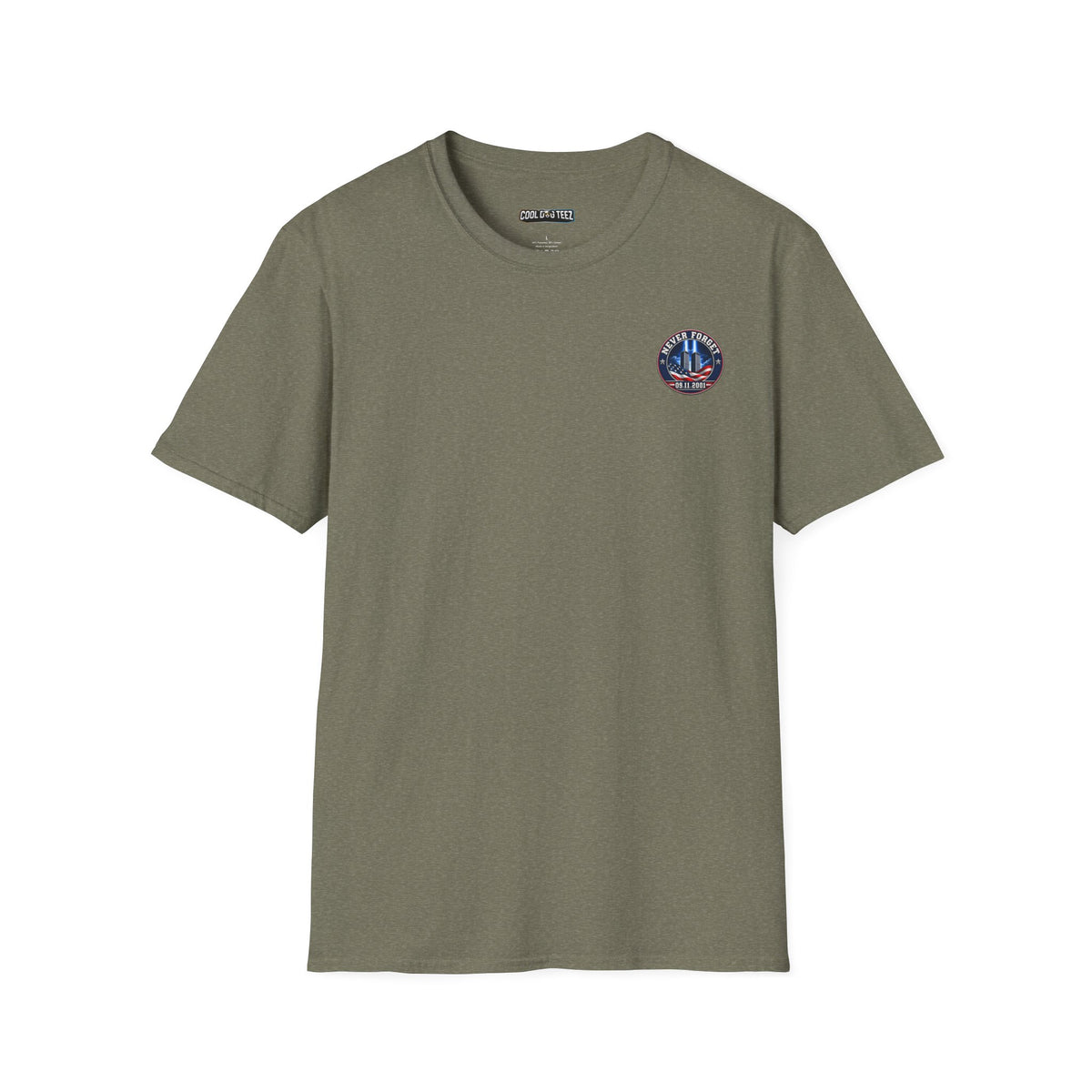 9/11 Never Forget American Flag Memorial Tee - Cool Dog Teez LLC